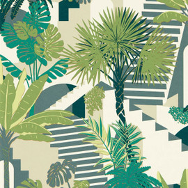 W0186/03 Malindi Breegan Jane Palm Wallpaper by Clarke & Clarke
