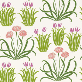 217342 Glade Bedford Park Tulip Fields Wallpaper by Morris & Co