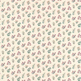 F1736/05 Leiden Secret Garden Teal/Berry Clarke & Clarke Fabric