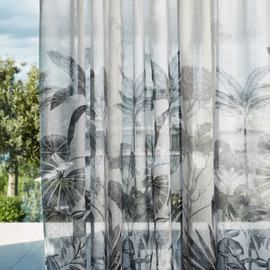 133959 Floreana Sheers 1 Black Earth/Tranquility Harlequin Fabric 133959 Floreana Sheers 1 Black Earth/Tranquility Harlequin Fabric