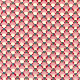520020 Tulip & Bird Bedford Park Amaranth & Blush Fabric by Morris & Co