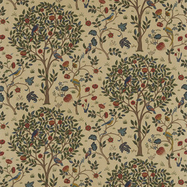 226697 Kelmscott Tree Compilation Forest/Gold Fabric by Morris & Co 226697 Kelmscott Tree Compilation Forest/Gold Fabric by Morris & Co