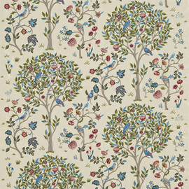 226691 Lodden Compilation Blush/Woad Fabric by Morris & Co 226691 Lodden Compilation Blush/Woad Fabric by Morris & Co