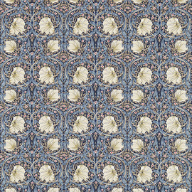 226712 Pimpernel Compilation Indigo/Hemp Fabric by Morris & Co