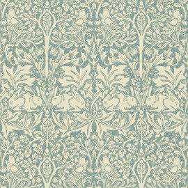 DMORBR103 Brer Rabbit Morris & Friends Slate and Vellum Wallpaper by Morris & Co DMORBR103 Brer Rabbit Morris & Friends Slate and Vellum Wallpaper by Morris & Co