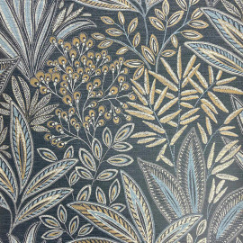 M1784 Sahara Leaf Navy Wallpaper By Crown