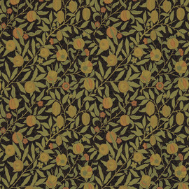 230286 Fruit Morris & Friends Black and Claret Fabric by Morris & Co 230286 Fruit Morris & Friends Black and Claret Fabric by Morris & Co