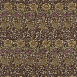 220323 Kennet Morris & Friends Grape and Gold Fabric by Morris & Co 220323 Kennet Morris & Friends Grape and Gold Fabric by Morris & Co