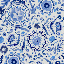 120881 Festival Flowers Blue Wallpaper by Joules 120881 Festival Flowers Blue Wallpaper by Joules