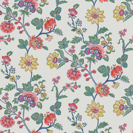 120877 Vine Cottage Floral Creme Wallpaper by Joules