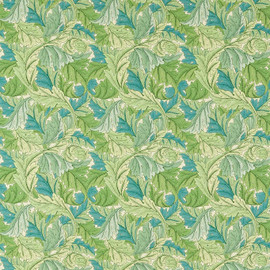 227114 Acanthus Outdoor-Performance Nettle/Sky Blue Fabric by Morris & Co 227114 Acanthus Outdoor-Performance Nettle/Sky Blue Fabric by Morris & Co