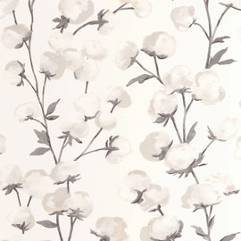 SOLI200290909 Cotton Flower Soliflore Wallpaper by Casadeco SOLI200290909 Cotton Flower Soliflore Wallpaper by Casadeco