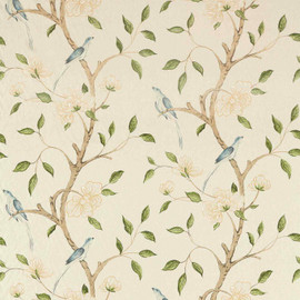 322771 Eleonora Print Arcadian Thames Evergreen Fabric by Zoffany 322771 Eleonora Print Arcadian Thames Evergreen Fabric by Zoffany