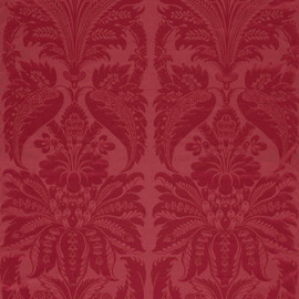 333379 Clandon Damask Suffolk Damasks and Stripes Cinnabar Fabric by Zoffany