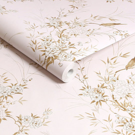 125122 Bird Chinoiserie Pink Gold Wallpaper by Rachel Ashwell 125122 Bird Chinoiserie Pink Gold Wallpaper by Rachel Ashwell