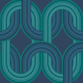 122360 In The Loop Electric Blue Wallpaper by Envy