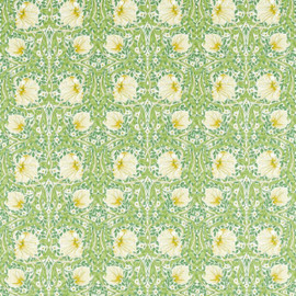 226898 Pimpernel Simply Morris Wels/Leaf Green Fabric by Morris & Co