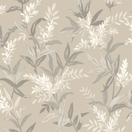 5908 Olivia Beige Floral Wallpaper by Belgravia