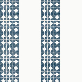 AT23130 Fairmont Stripe Willow Tree Navy Wallpaper by Anna French