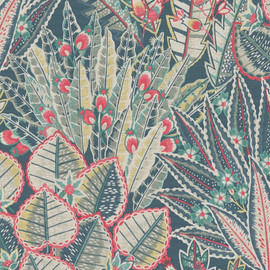 WH30141 Bohemian Floral Welcome Home Green Wallpaper By Galerie