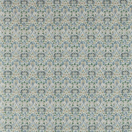 226406 Little Chintz Archive IV The Collector Blue/Fennel Fabric by Morris & Co 226406 Little Chintz Archive IV The Collector Blue/Fennel Fabric by Morris & Co