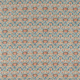 226409 Little Chintz Archive IV The Collector Teal/Saffron Fabric by Morris & Co 226409 Little Chintz Archive IV The Collector Teal/Saffron Fabric by Morris & Co