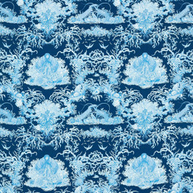 227187 Monterey Bay Indoor Outdoor Prints Atlantic Fabric by Sanderson 227187 Monterey Bay Indoor Outdoor Prints Atlantic Fabric by Sanderson