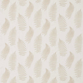 235607 Fern Embroidery Country Woodland Ivory Fabric by Sanderson