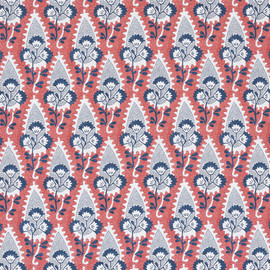 AF15124 Cornwall Antilles Red/Blue Fabric by Anna French