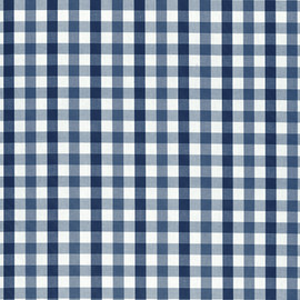 AW15146 Saybrook Check Antilles Navy Fabric by Anna French