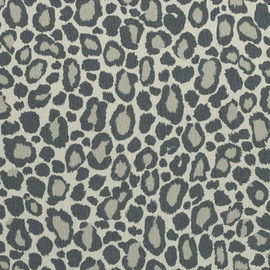 AF72976 African Leopard Manor Grey Fabric by Anna French
