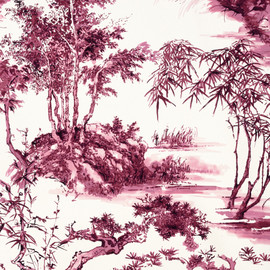 AF9831 Kyoto Nara Fuchsia Fabric by Anna French
