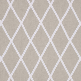 AW78709 Tarascon Trellis Applique Palampore White on Natural Fabric by Anna French