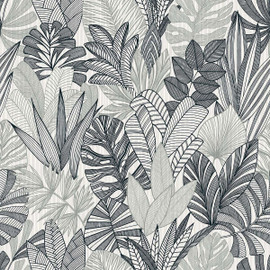 WTK20200 Tropicana Leaves The Keys Slate Wallpaper by Today Interiors WTK20200 Tropicana Leaves The Keys Slate Wallpaper by Today Interiors