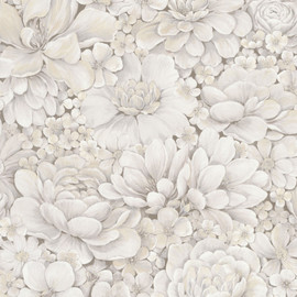 33951 Floral Texture The New Design Book Greige Wallpaper By Galerie