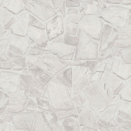 BB51139 Petrified Paradise Motif Bricks and More Grey and White Wallpaper By Galerie