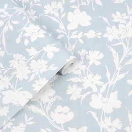 130109 Rye Pale Seaspray Wallpaper by Laura Ashley