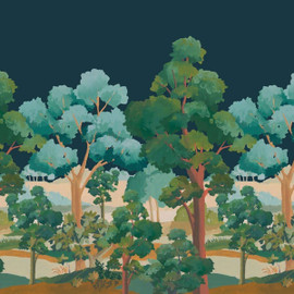 BLD106159003 L'été Indien Noir Medium Panel Balade Wallpaper by Caselio BLD106159003 L'été Indien Noir Medium Panel Balade Wallpaper by Caselio