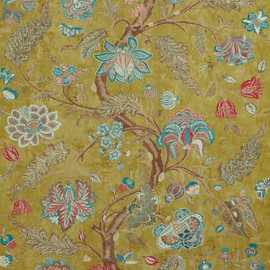 322700 Indienne Print Antiquary Tiger's Eye/Cinnabar Fabric by Zoffany 322700 Indienne Print Antiquary Tiger's Eye/Cinnabar Fabric by Zoffany