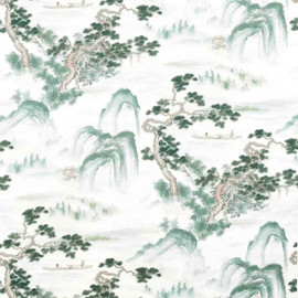322724 Floating Mountains Kensington Walk Mineral Fabric by Zoffany