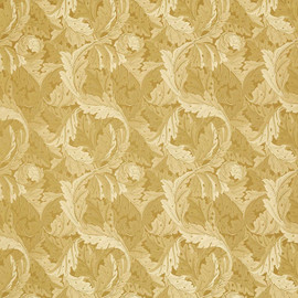 F1740/02 Acanthus Jacquard William Morris Weaves Gold Fabric by Clarke & Clarke