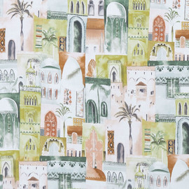 F1368/01 Marrakech Prince of Persia Apple Fabric by Clarke and Clarke