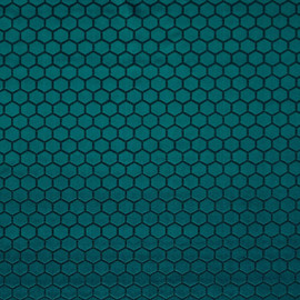 F1565/05 Hexa Illusion Peacock Fabric by Clarke and Clarke F1565/05 Hexa Illusion Peacock Fabric by Clarke and Clarke