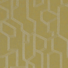 F1300/02 Labyrinth Exotica Citron Fabric by Clarke and Clarke