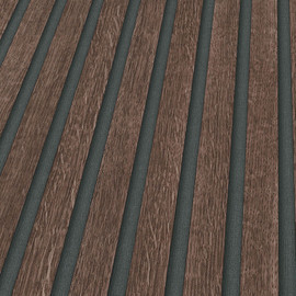 10400-33 Acoustic Wood Panelling Brown Wallpaper By Erismann
