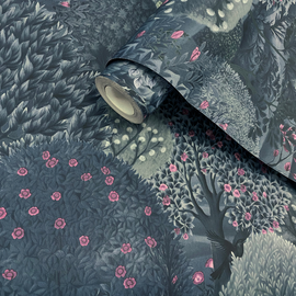 13691 Tree Tapestry Navy Statement Wallpaper by Holden Decor