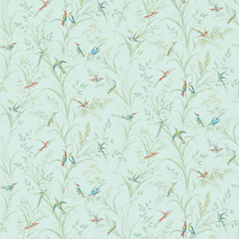 214082 Tuileries Country Woodland Sage and Multi Wallpaper by Sanderson