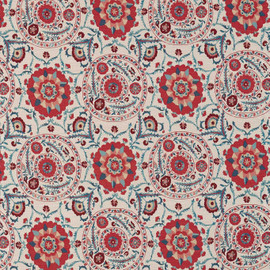 235332 Anthos Water Garden Red/Indigo Fabric by Sanderson 235332 Anthos Water Garden Red/Indigo Fabric by Sanderson