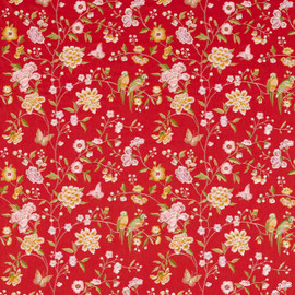 237274 Chinoiserie Hall Water Garden Cinnabar Red Fabric by Sanderson 237274 Chinoiserie Hall Water Garden Cinnabar Red Fabric by Sanderson