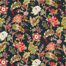 226967 Fusang Tree Water Garden Ink Black/Multi Fabric by Sanderson 226967 Fusang Tree Water Garden Ink Black/Multi Fabric by Sanderson